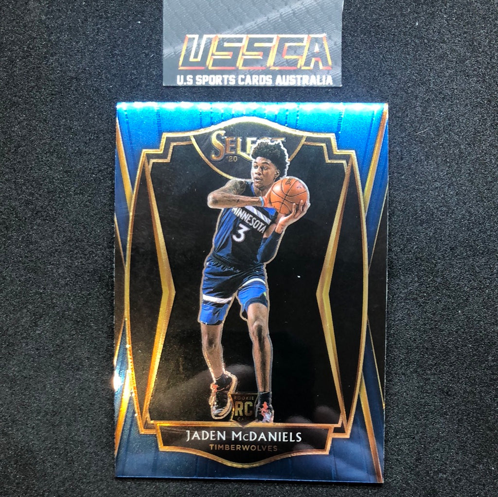 2020-21 Panini Select Basketball Premier Level Retail Blue #197 Jaden McDaniels - Minnesota Timberwolves