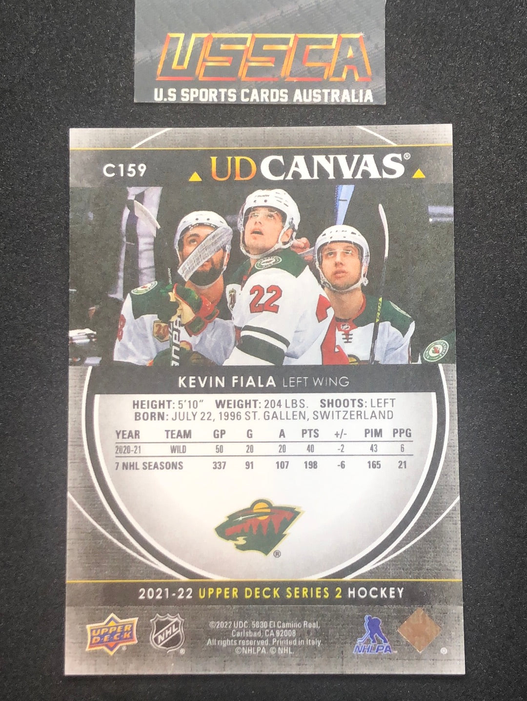 2021-22 Upper Deck Series Two #C159 - UD Canvas - Kevin Fiala - Minnesota Wild