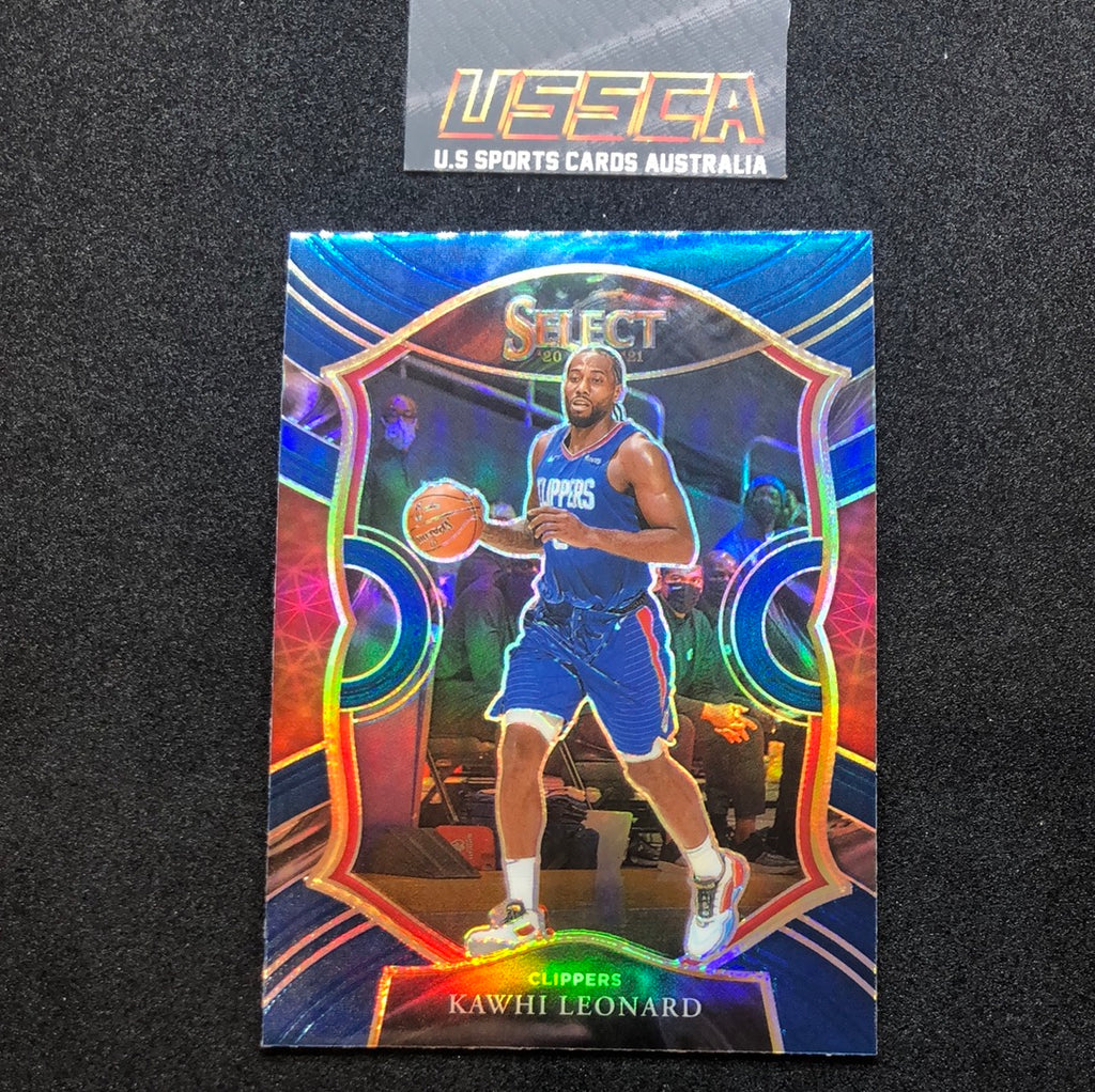 2020-21 Panini Select Basketball Concourse Retail Blue Prizm #37 Kawhi Leonard - LA Clippers