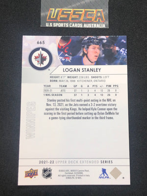 2021-22 Upper Deck Extended Series #665 - Logan Stanley - Winnipeg Jets