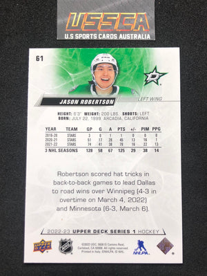 2022-23 Upper Deck Series 1 Hockey #61 Jason Robertson - Dallas Stars