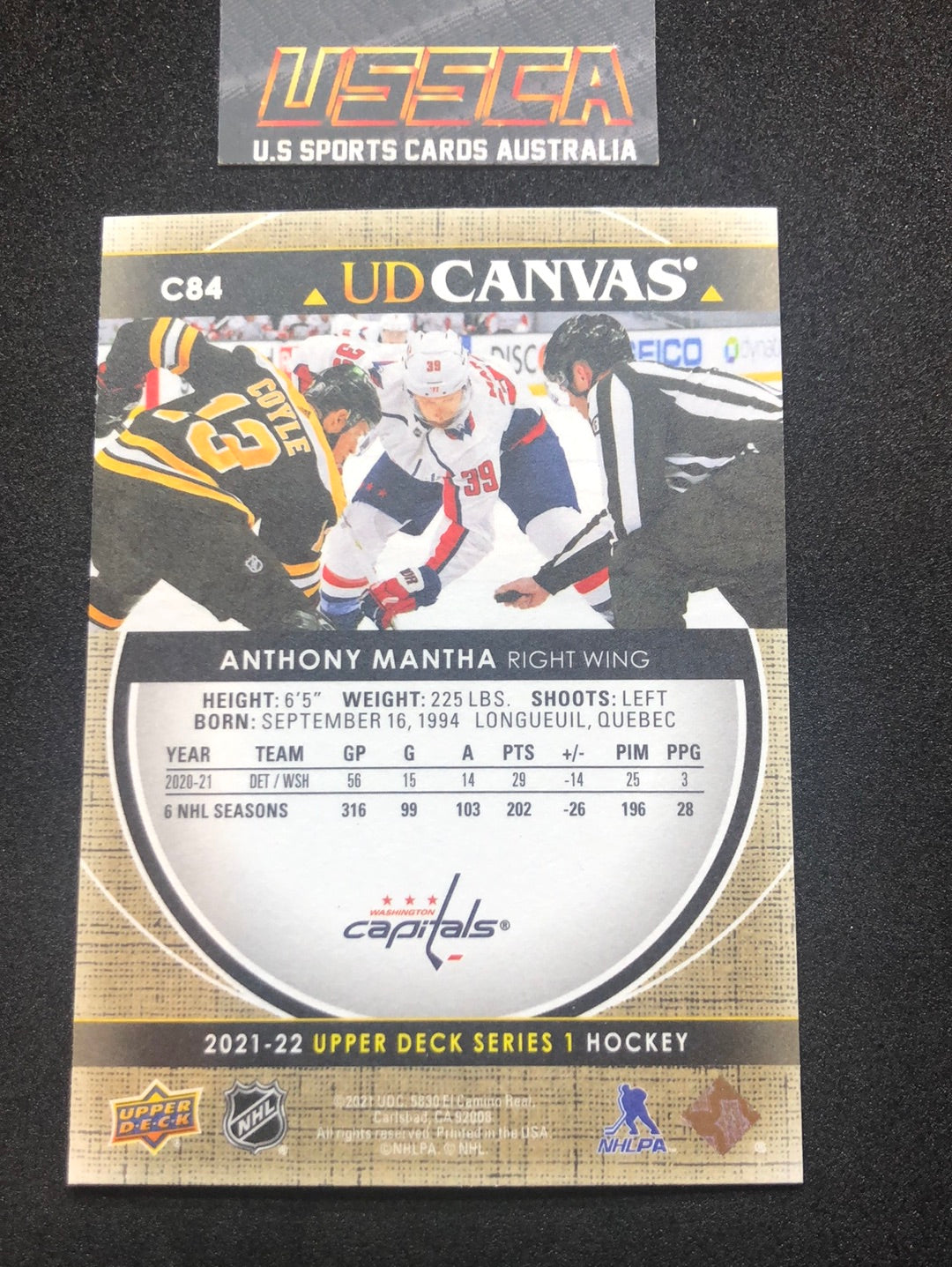 2021-22 Upper Deck Series Two #C84 - UD Canvas - Anthony Mantha - Washington Capitals