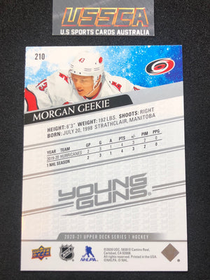 2020-21 Upper Deck Series 1 - Young Guns #210 Morgan Geekie - Carolina Hurricanes