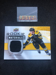 2019-20 Upper Deck - Rookie Materials #RM-KU - Karson Kuhlman - Boston Bruins