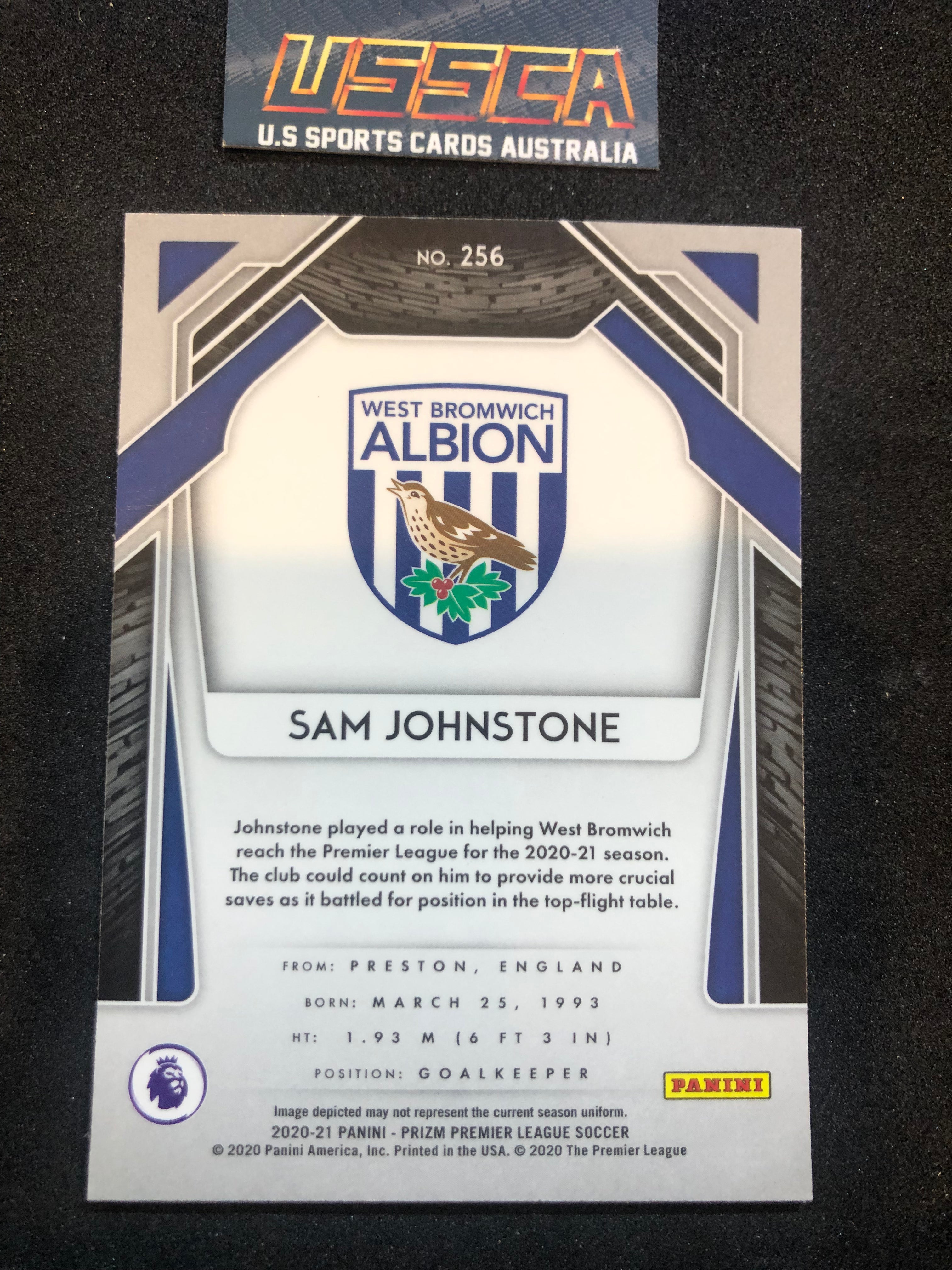 2020-21 Panini Prizm Premier League  - Sam Johnstone #256 - West Bromwich Albion RC