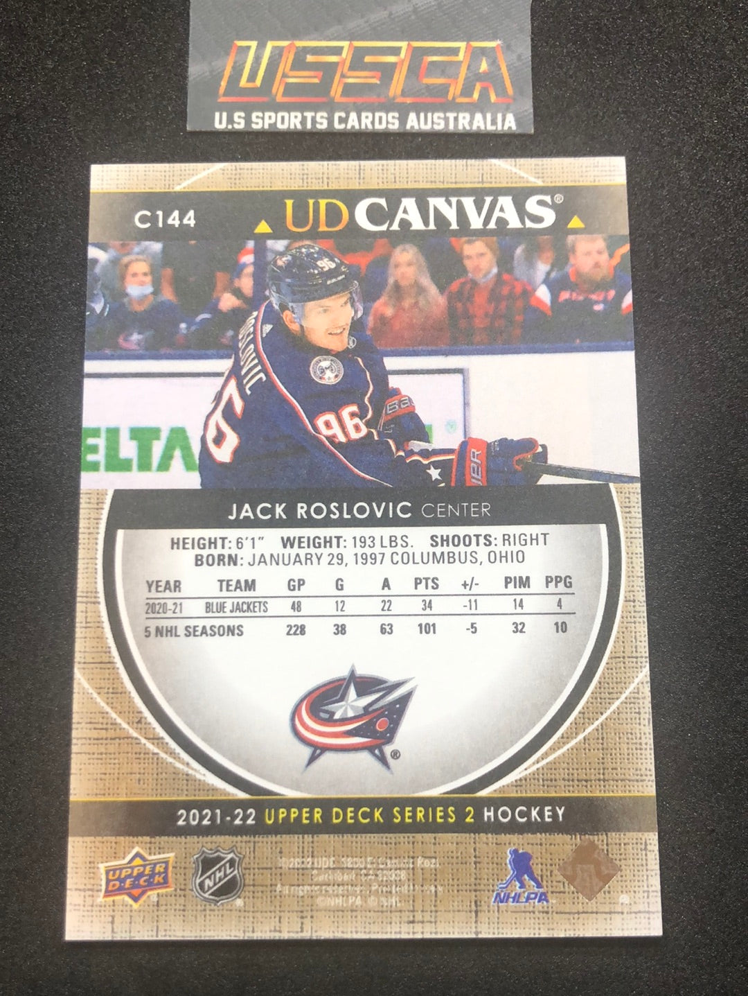 2021-22 Upper Deck Series Two #C144 - UD Canvas - Jack Roslovic - Columbus Blue Jackets