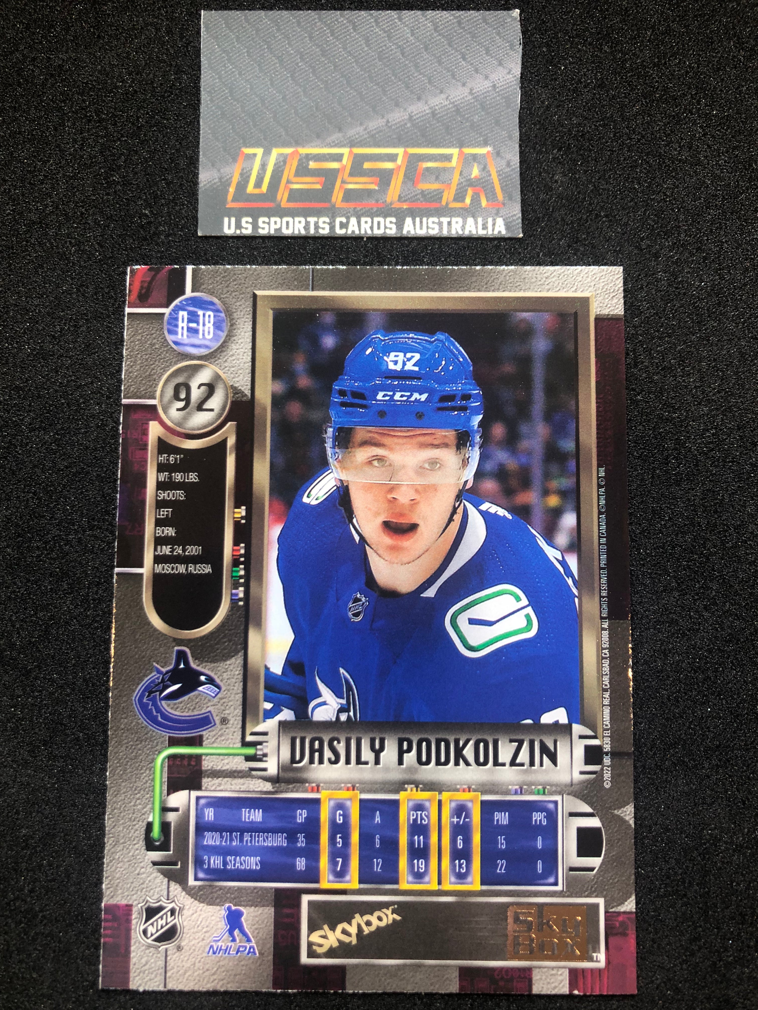 2021-22 Upper Deck Upper Deck Skybox Metal Universe - 1997-98 Retro #R-18 - Vasily Podkolzin - Vancouver Canucks