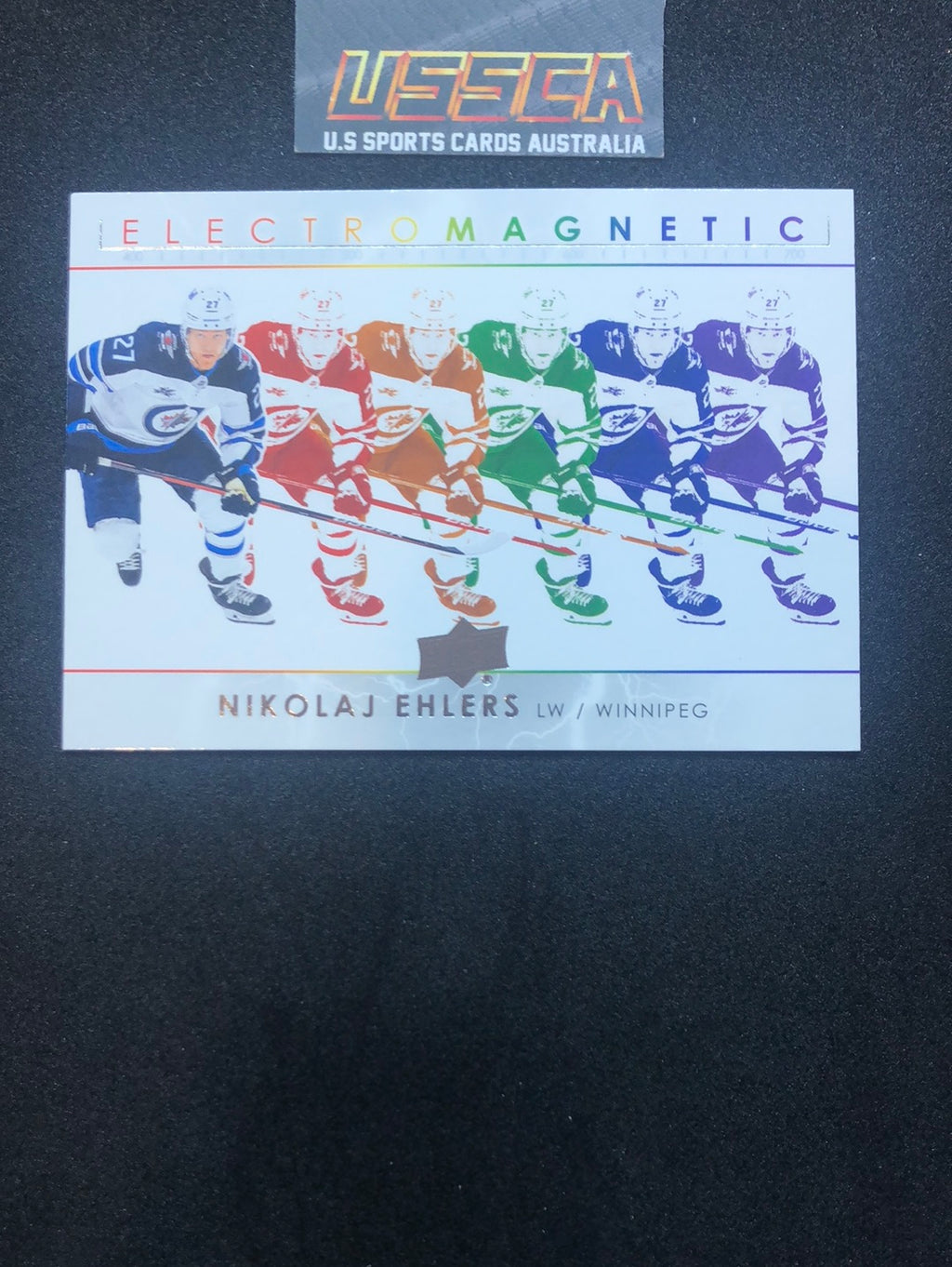 2021-22 Upper Deck Series Two #EM-6 Electro Magnetic - Nikola Ehlers - Winnipeg Jets