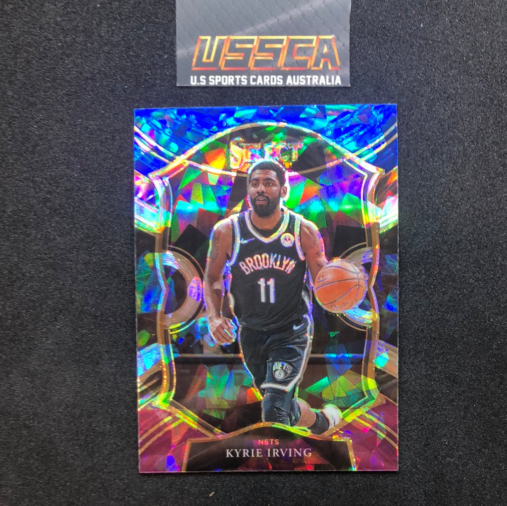 2020-21 Panini Select Basketball Concourse Blue White Purple Cracked Ice Prizm #42 Kyrie Irving - Brooklyn Nets