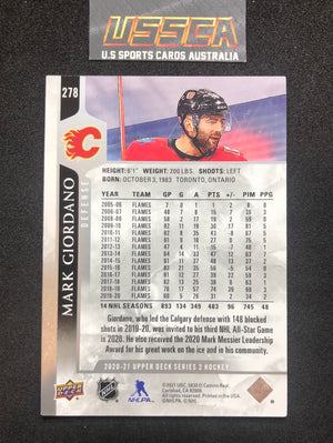 2020-21 Upper Deck Series Two #278 Mark Giordano - Calgary Flames