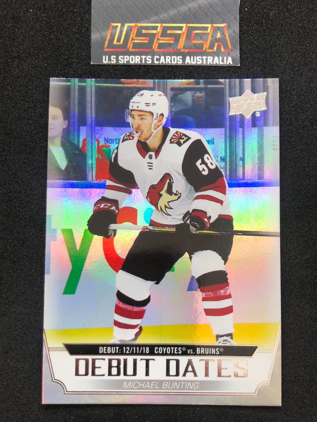 2022-23 Upper Deck Series 1 Hockey #DD-19 Debut Dates - Michael Bunting - Arizona Coyotes