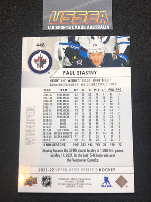 2021-22 Upper Deck Series Two #448 - Paul Stastny - Winnipeg Jets