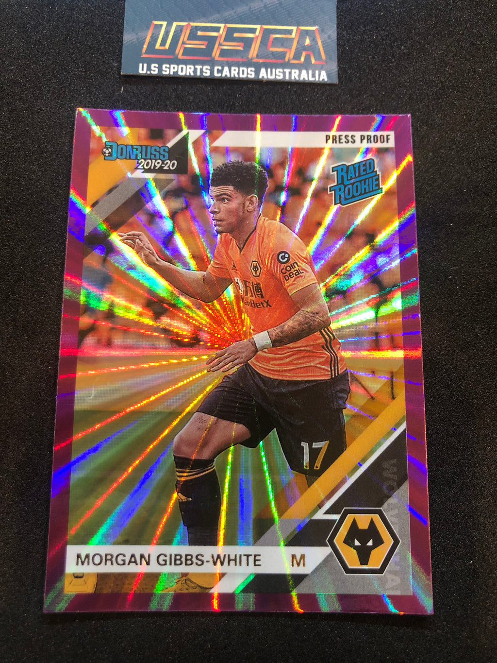 2019-20 Panini Chronicles - [Base] - Morgan Gibbs-White - Press Proof Purple Laser #196