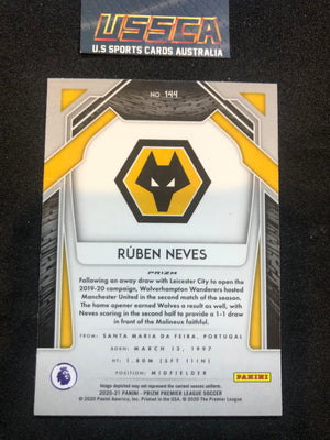 2020-21 Panini Prizm Premier League - Retail Pulsar Blue Prizm - Ruben Neves #144 - Wolverhampton Wanderers