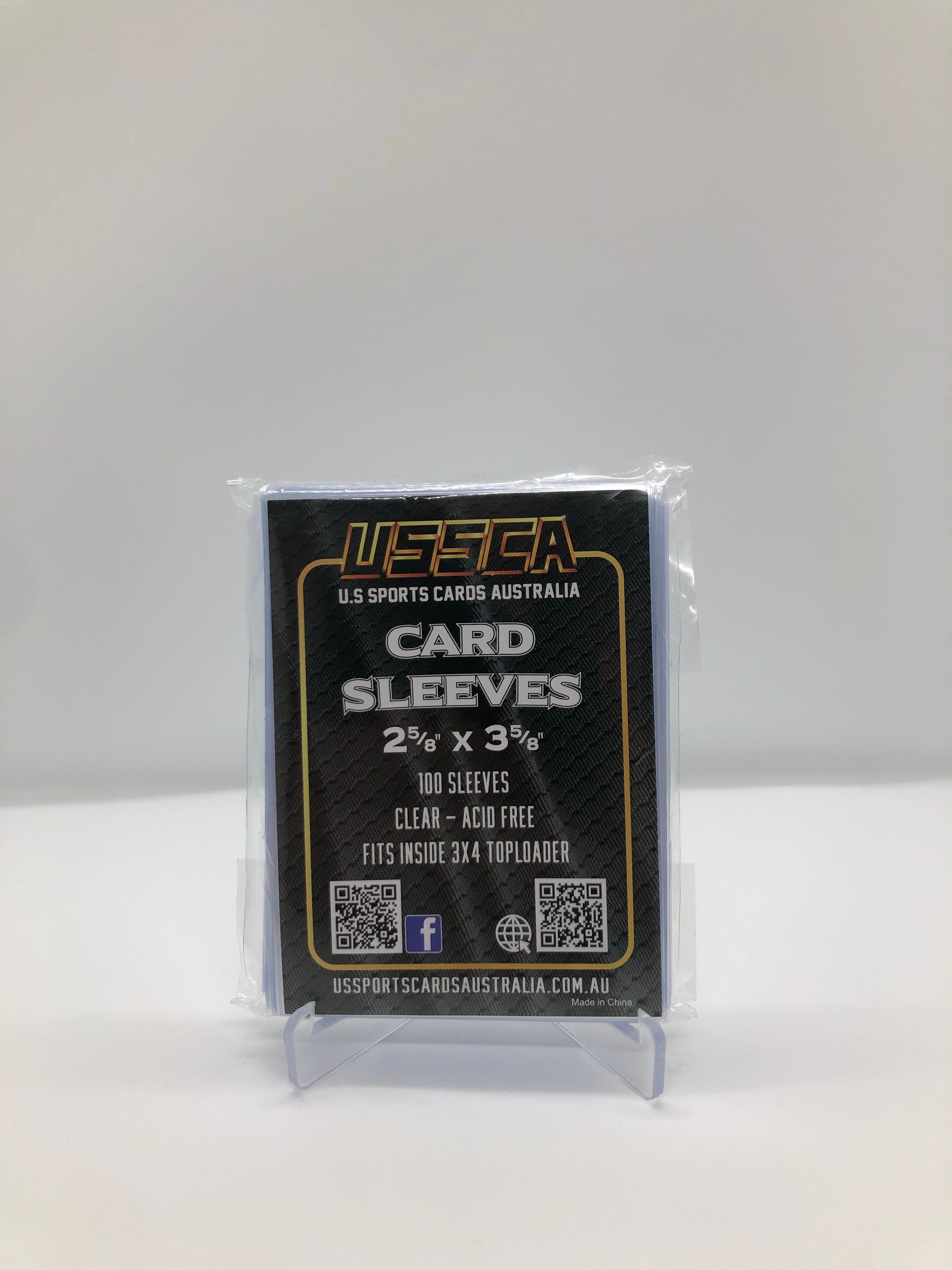 USSCA Sleeve Protectors Standard clear 2" 5/8 x 3" 5/8 (100 Sleeves pe US Sports Cards Australia USSCA Sleeve Protectors Standard clear 2" 5/8 x 3" 5/8 (100 Sleeves pe US Sports Cards Australia