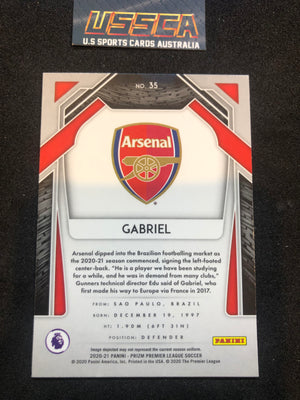 2020-21 Panini Prizm Premier League  - Gabriel #035 - Arsenal RC