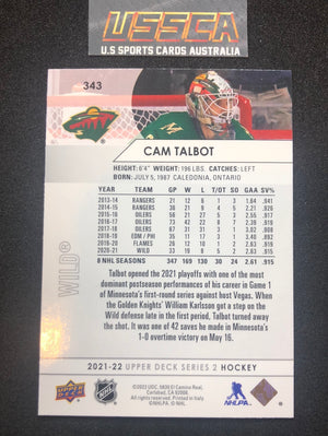 2021-22 Upper Deck Series Two #343 - Cam Talbot - Minnesota Wild