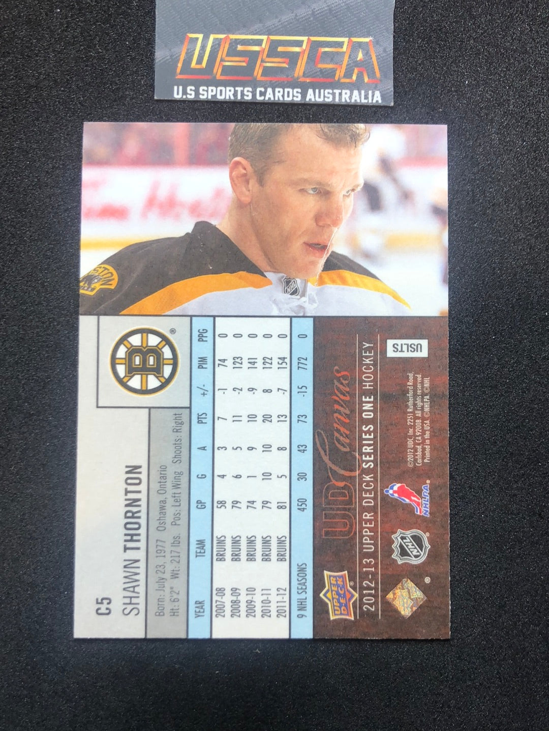 2012-13 Upper Deck Series 1 UD Canvas #C5 Shawn Thornton - Boston Bruins