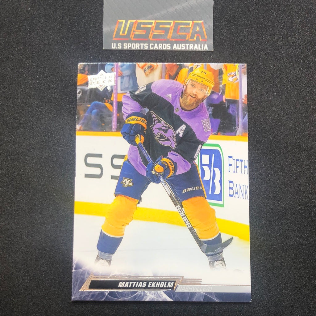 2022-23 Upper Deck Series 1 Hockey #100 - Matthias Ekhlom - Nashville Predators