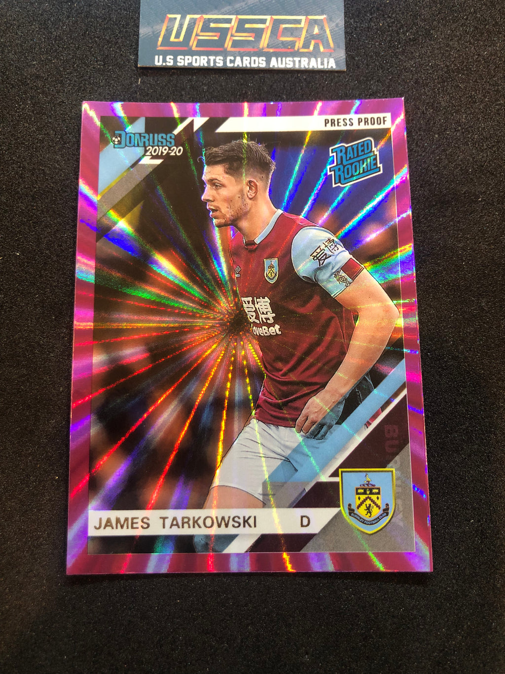 2019-20 Panini Chronicles - [Base] - Press Proof Purple Laser - #044 - James Tarkowski - Burnley