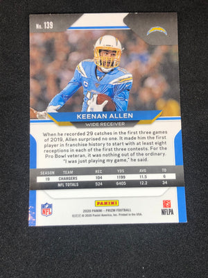 2020 Panini Prizm Football #139 Keenan Allen - Los Angeles Chargers