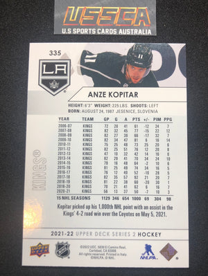 2021-22 Upper Deck Series Two #335 - Anze Kopitar - Los Angeles Kings