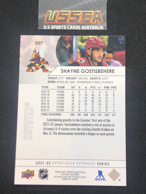2021-22 Upper Deck Extended Series #507 - Shayne Gostibehere - Arizona Coyotes