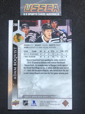 2020-21 Upper Deck Series Two #290 Adam Boqvist - Chicago Blackhawks