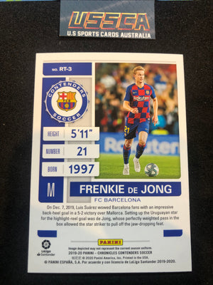 2019-20 Panini Chronicles - Contenders Rookie Ticket - Red #RT-3 - Frankie De Jong - FC Barcelona