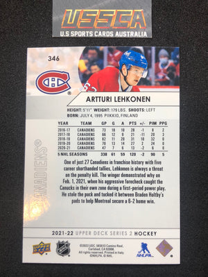 2021-22 Upper Deck Series Two #346 - Artturi Lehkonen - Montreal Canadiens