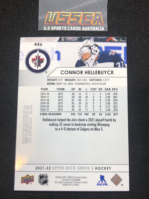 2021-22 Upper Deck Series Two #446 - Connor Hellebuyck - Winnipeg Jets