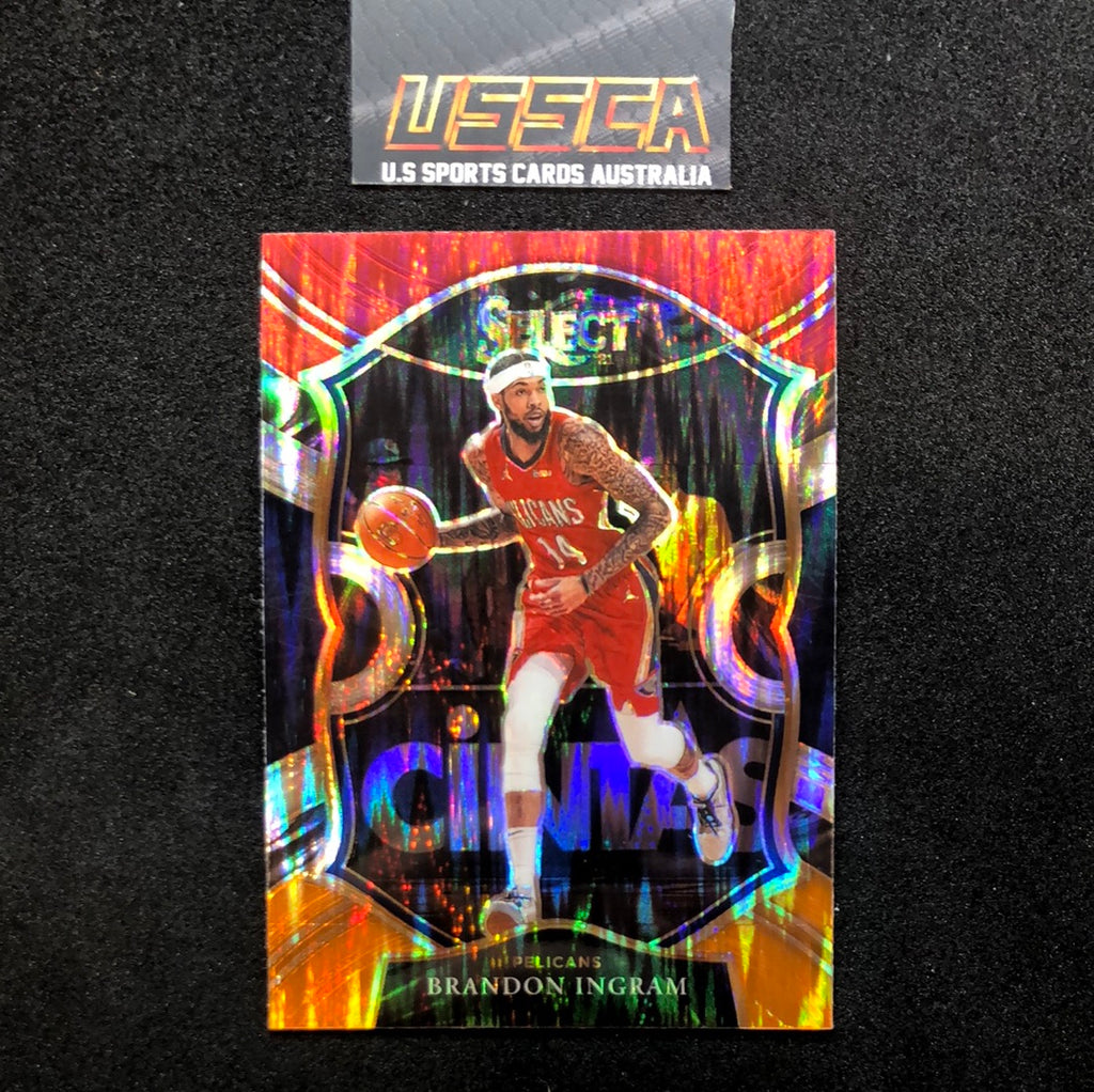 2020-21 Panini Select Basketball Concourse Red White Orange Shimmer Prizm #53 Brandon Ingram - New Orleans Pelicans