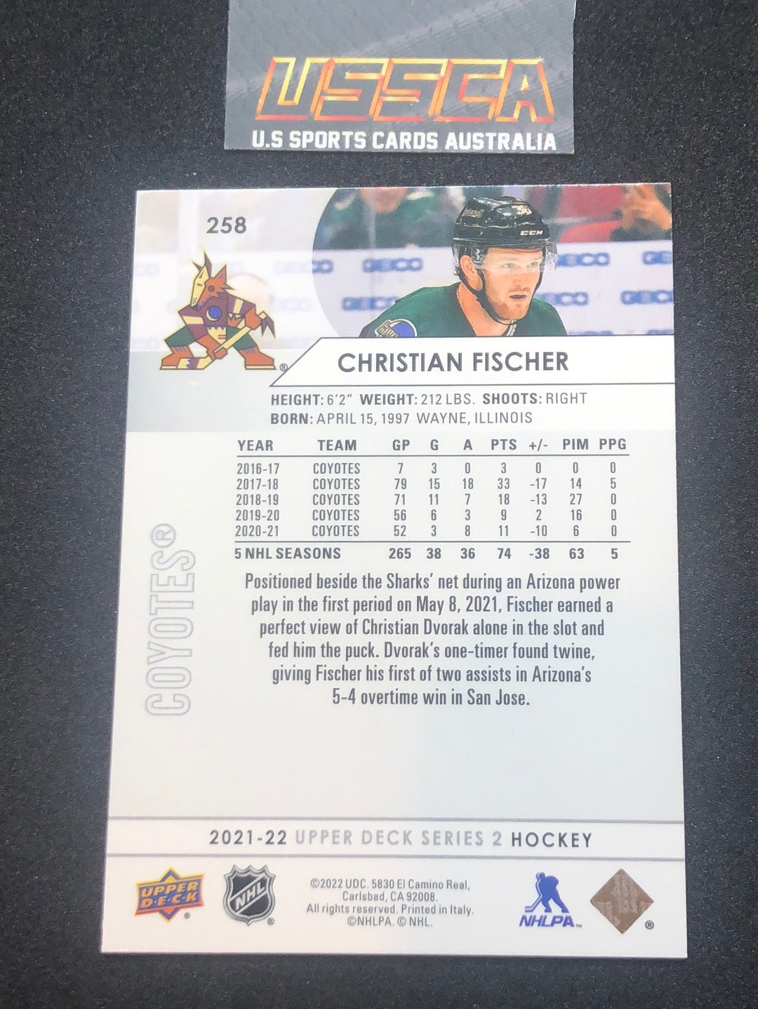 2021-22 Upper Deck Series Two #258 - Christian Fischer - Arizona Coyotes