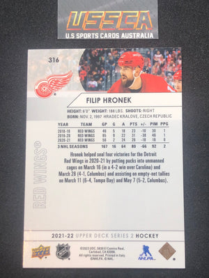 2021-22 Upper Deck Series Two #316 - Filip Hronek - Detroit Red Wings