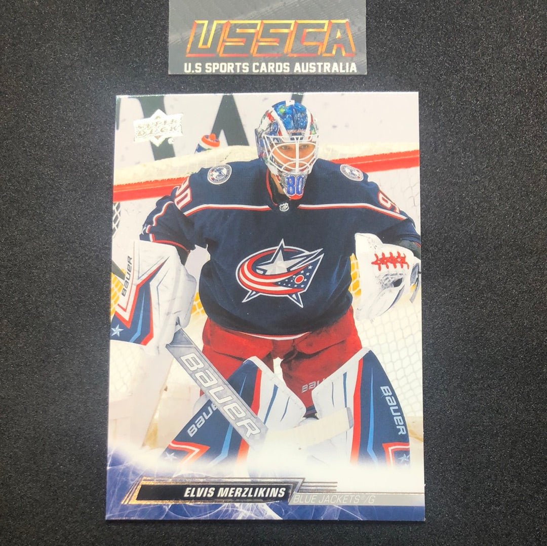 2022-23 Upper Deck Series 1 Hockey #53 Elvis Merzlikins - Columbus Blue Jackets