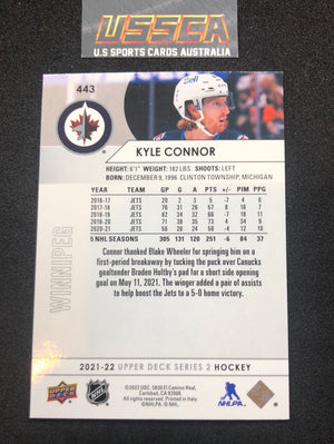 2021-22 Upper Deck Series Two #443 - Kyle Connor - Winnipeg Jets