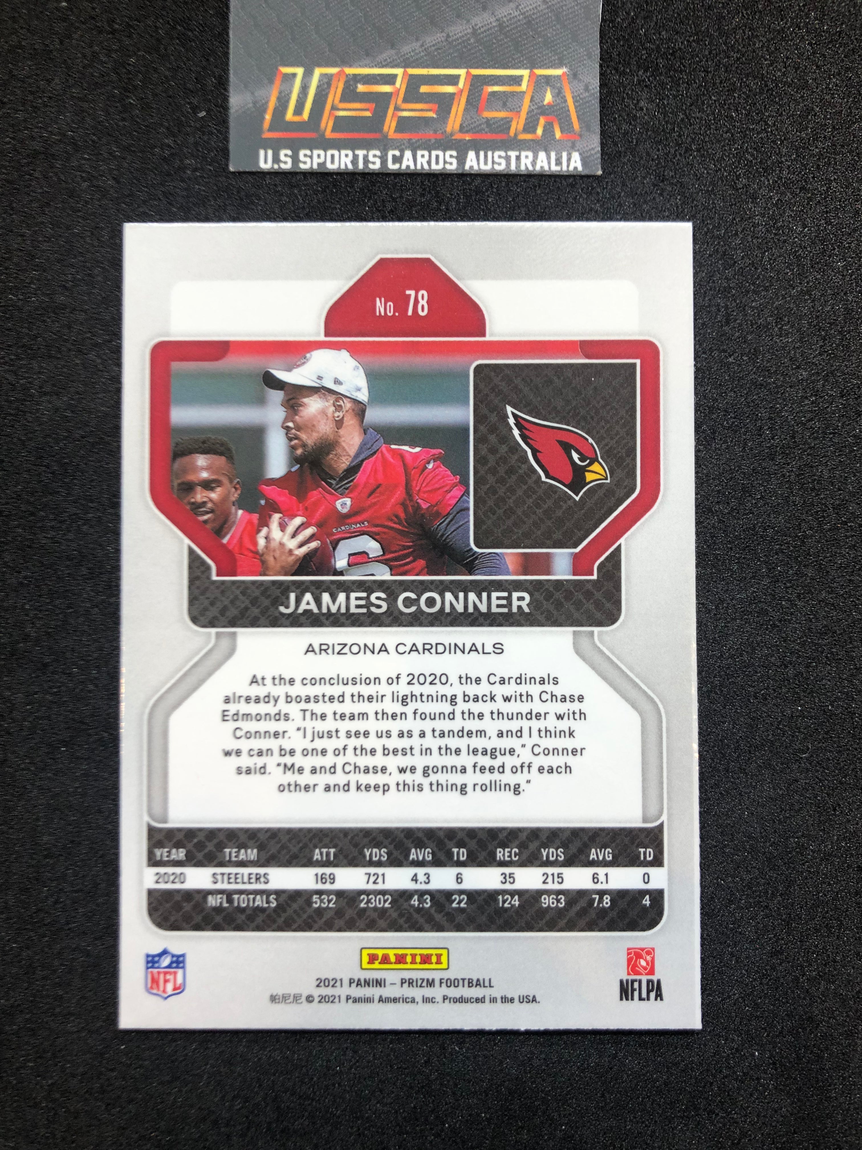 2021 Panini Prizm - [Base] #078 - James Conner - Arizona Cardinals