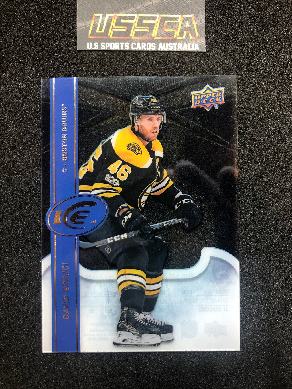 2017-18 Upper Deck Ice Hockey Base #21 David Krejci - Boston Bruins