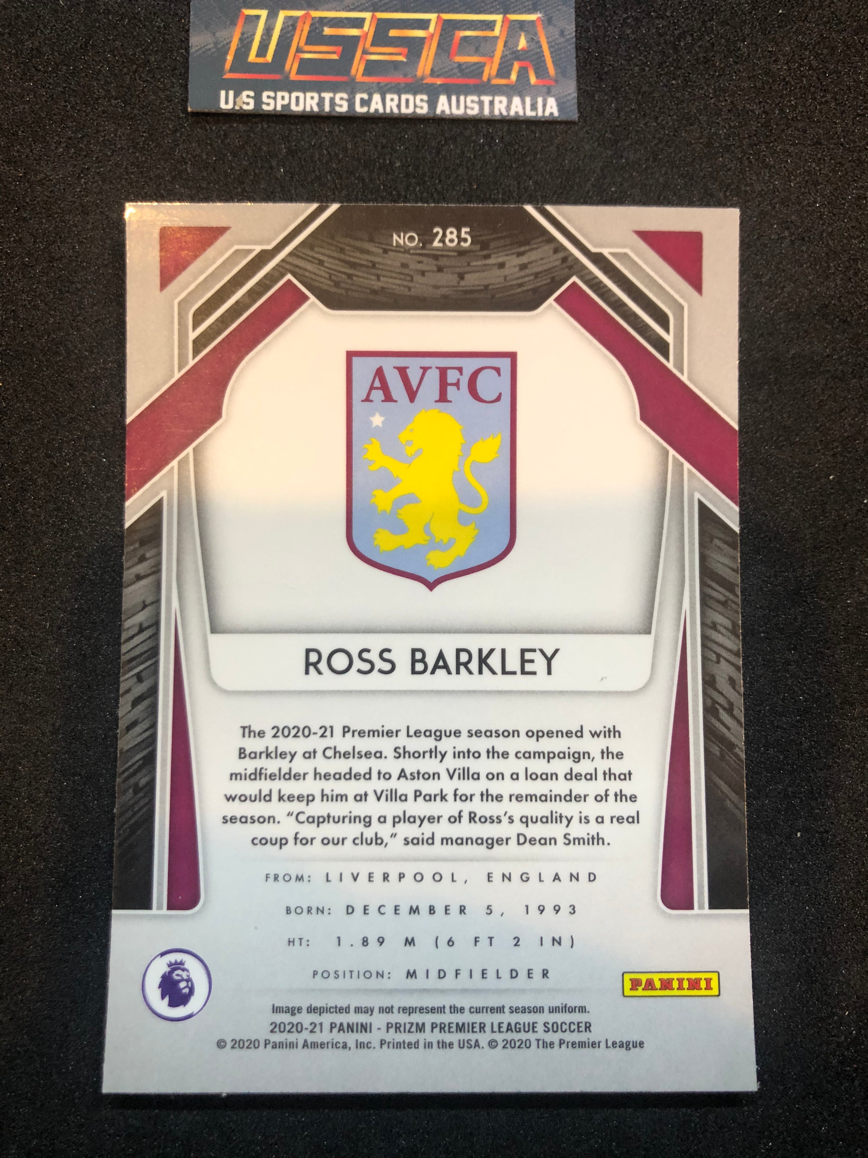 2020-21 Panini Prizm Premier League  - Ross Barkley #285 - Aston Villa