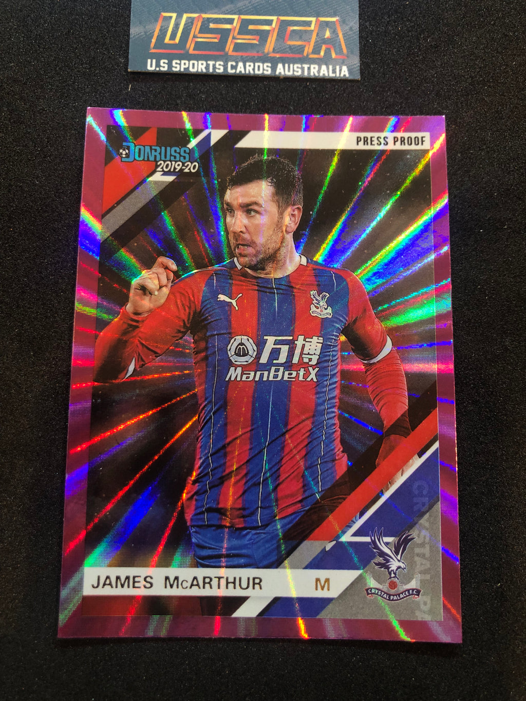 2019-20 Panini Chronicles - [Base] - Press Proof Purple Laser - #060 - James McArthur - Crystal Palace