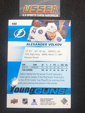 2019-20 Upper Deck Series Two  #C488 - Young Guns - Alexander Volkov - Tampa Bay Lightning