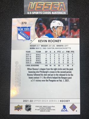 2021-22 Upper Deck Series Two #370 - Kevin Rooney - New York Rangers