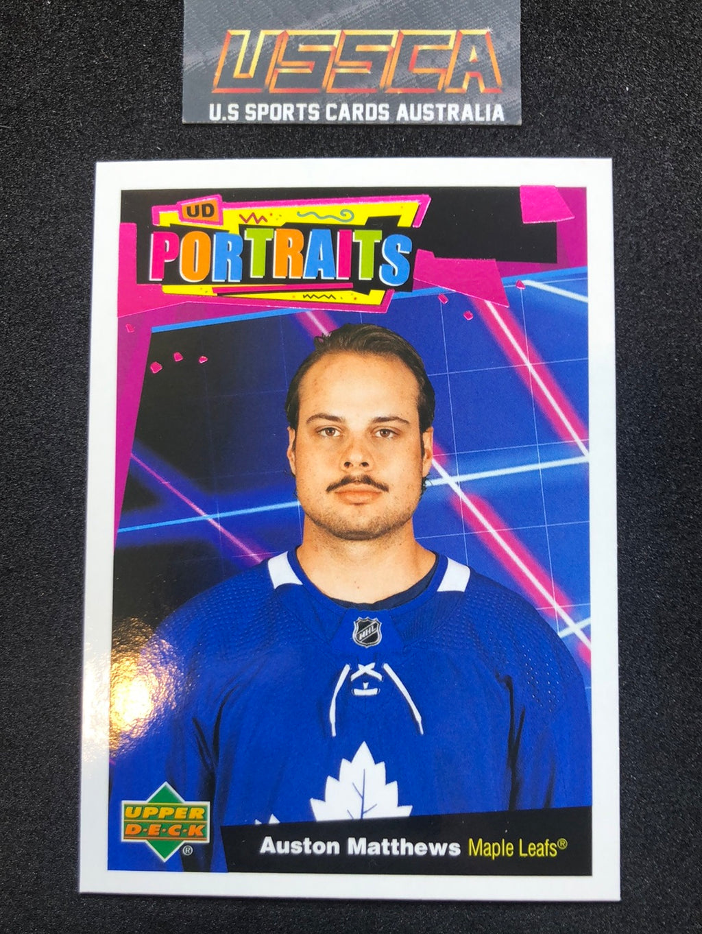 2020-21 Upper Deck Series 1 - UD Portraits #P-28 Auston Matthews - Toronto Maple Leafs