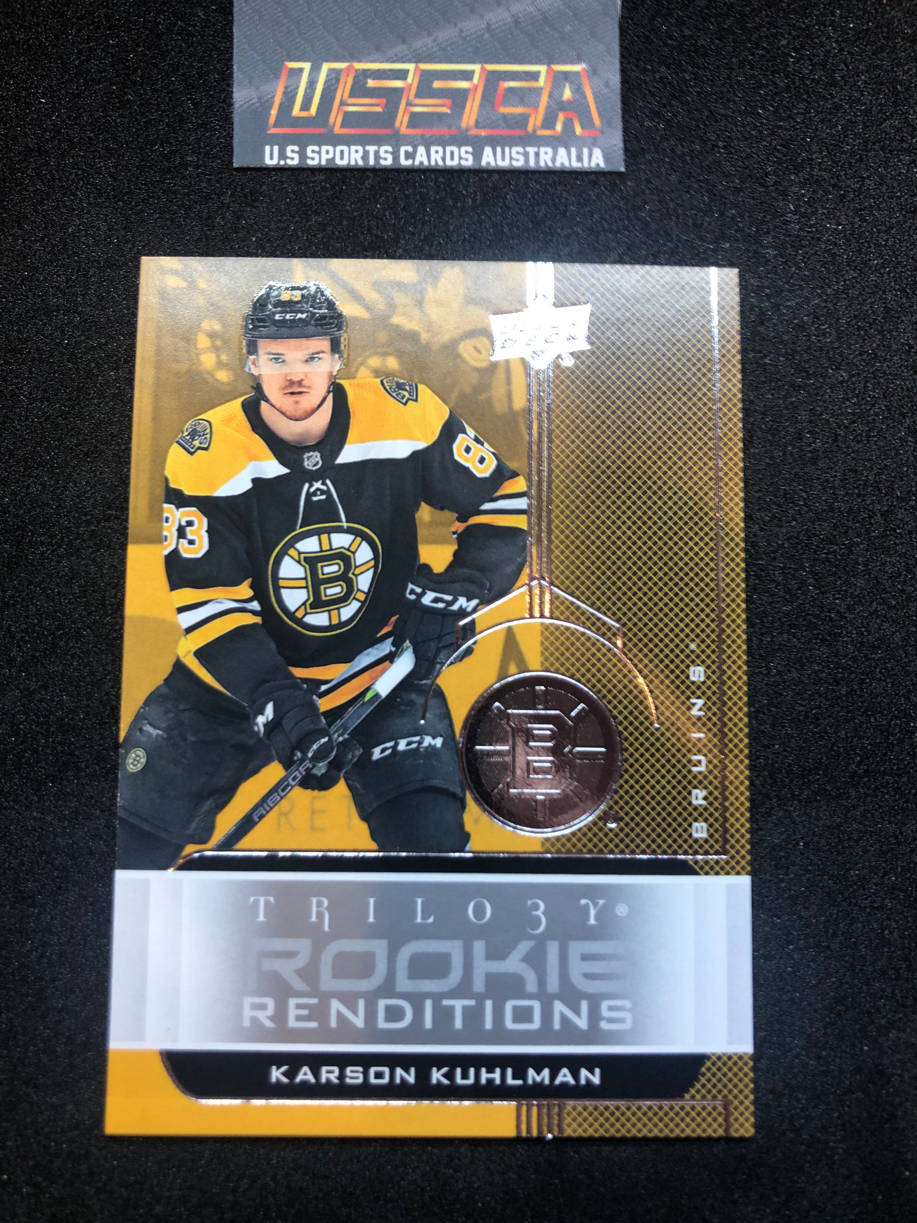 2019-20 Upper Deck Trilogy Hockey Rookie Renditions #RR-21 - Karson Kuhlman - Boston Bruins