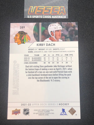 2021-22 Upper Deck Series Two #289 - Kirby Dach - Chicago Blackhawks