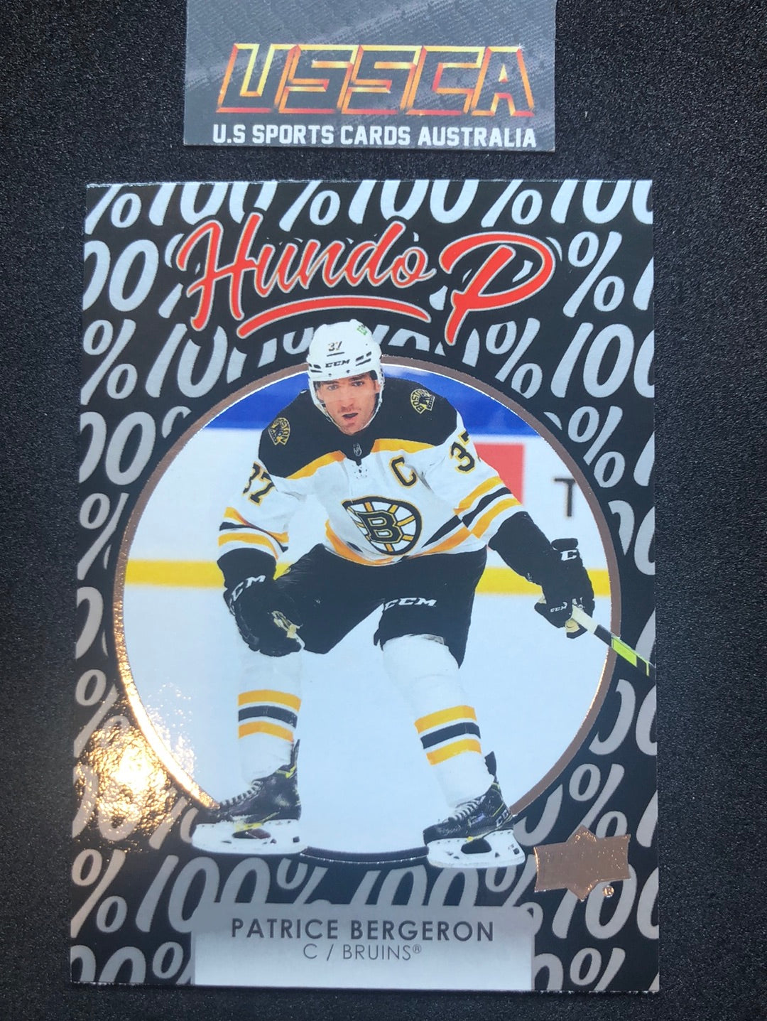 2021-22 Upper Deck Series Two #HP-15 Hundo P - Patrice Bergeron - Boston Bruins