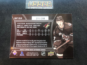 2020-21 Upper Deck Extended Series #SF-32 - SPx Finite - Radiance - Victor Soderstrom - Arizona Coyotes - #/299