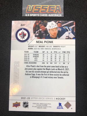 2021-22 Upper Deck Series Two #447 - Neal Pionk - Winnipeg Jets