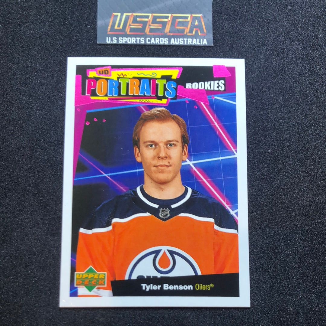 2020-21 Upper Deck Series 1 - UD Portraits #P-46 Tyler Benson - Edmonton Oilers