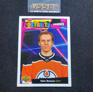 2020-21 Upper Deck Series 1 - UD Portraits #P-46 Tyler Benson - Edmonton Oilers